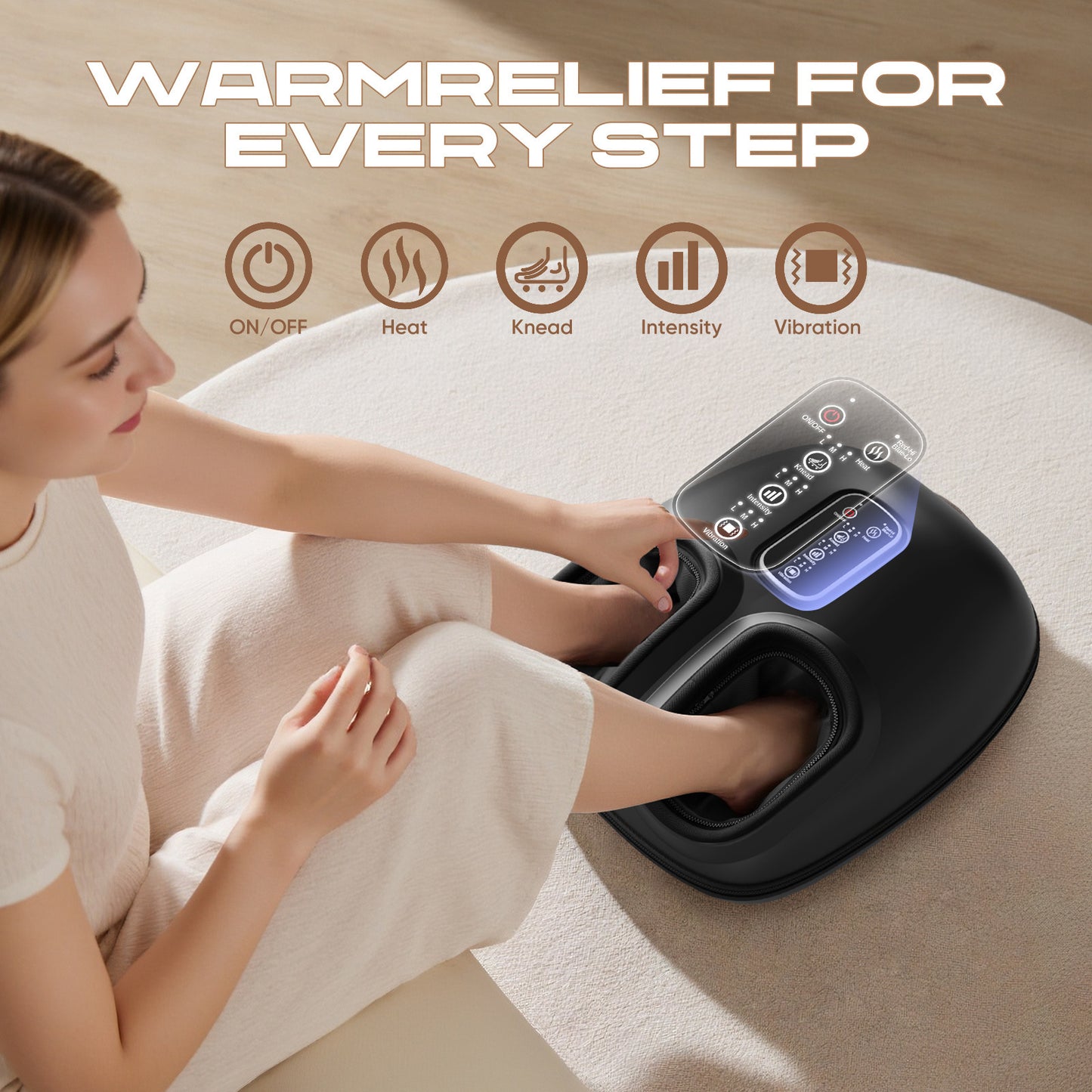 RELIFLY Electric Heated Foot Massager