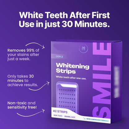 PurpleSmile™ At-Home Teeth Whitening Strips