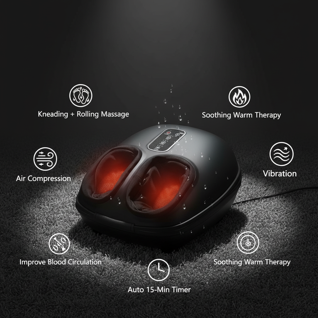 RELIFLY Electric Heated Foot Massager